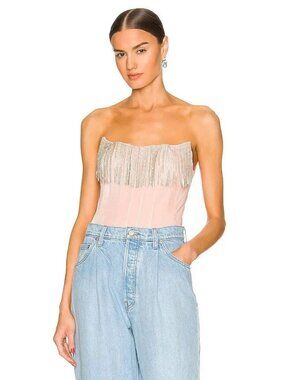 LPA Maddalena Velvet Corset Blush Size Small